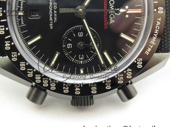1229 Premium Speedmaster “Dark Side of The Moon” Real Ceramic OMF 1:1 Best Edition on Nylon Strap A 7977